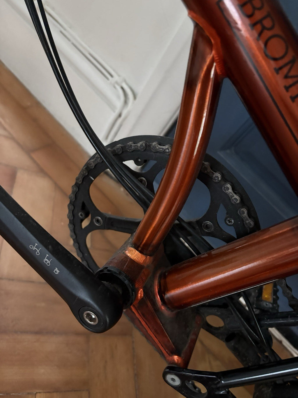 Brompton Black Edition Flame Lacquer 6 Gears, Racing handle bars