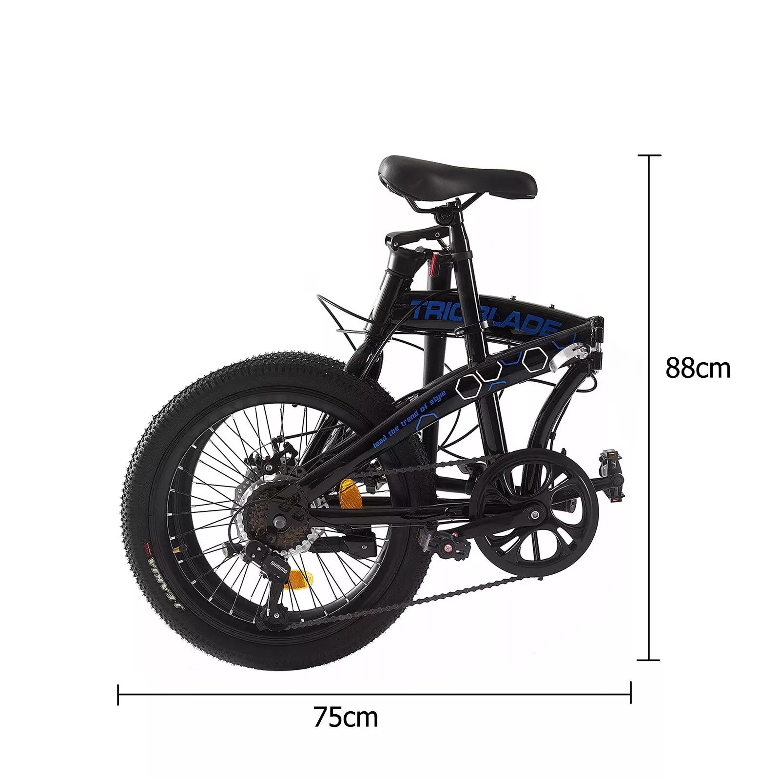 Folding Bicycle 20 Inch Bikes for Adults 7-Speed Variable Foldable City Bicycle