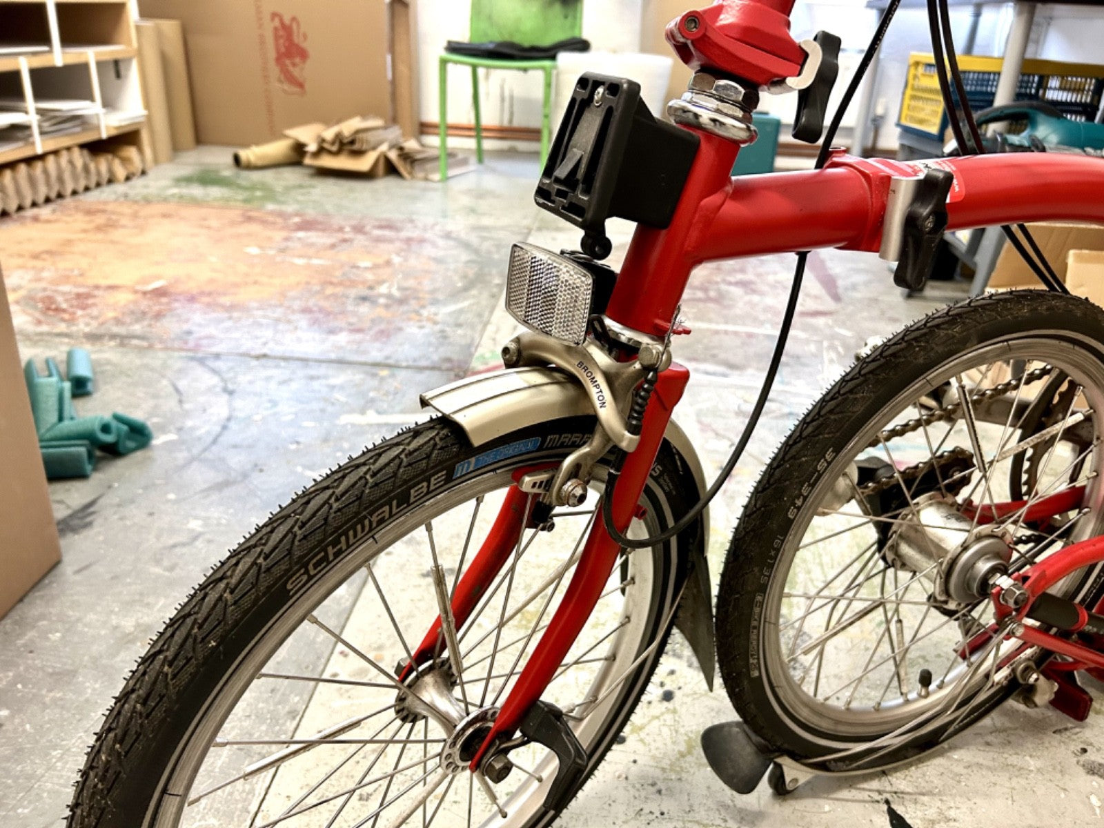 Brompton M3L folding bicycle in Red Excellent Condition