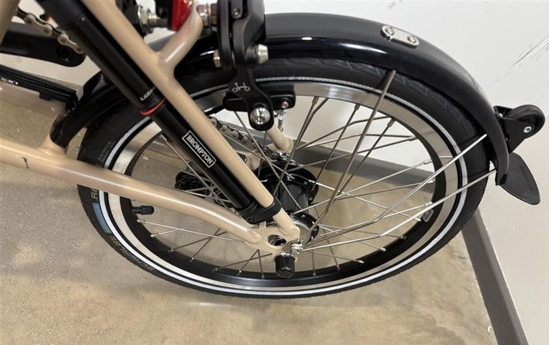 Brompton C Line 6 Speed 2024 Mid Handlebar Folding Bike - Dune Sand