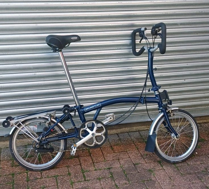 Brompton P6R folding bicycle tempest blue worldwide 🌐 shipping