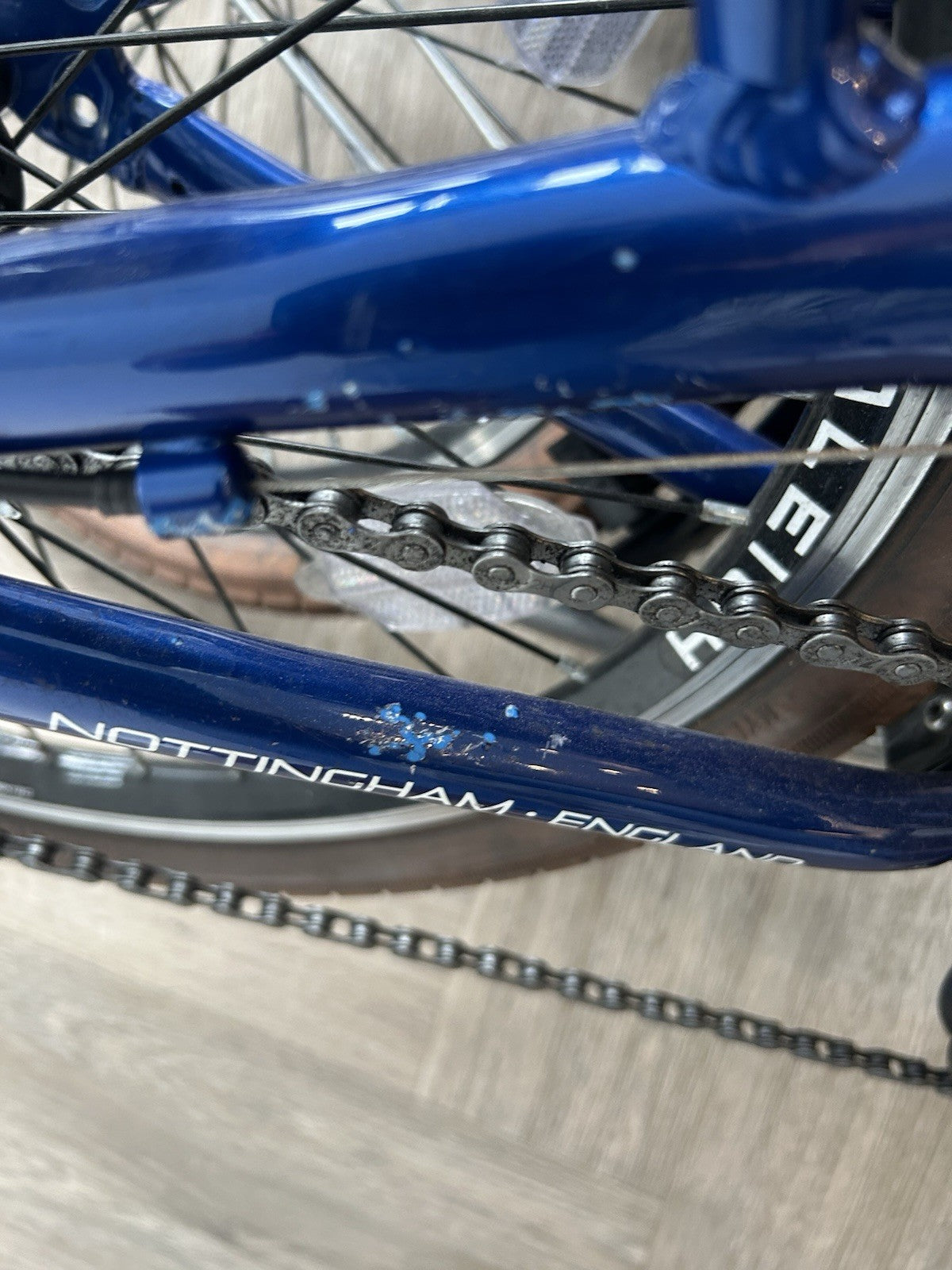 Raleigh Stow-A-Way 20in Folding Bike Blue with Rear Rack & Mudguards