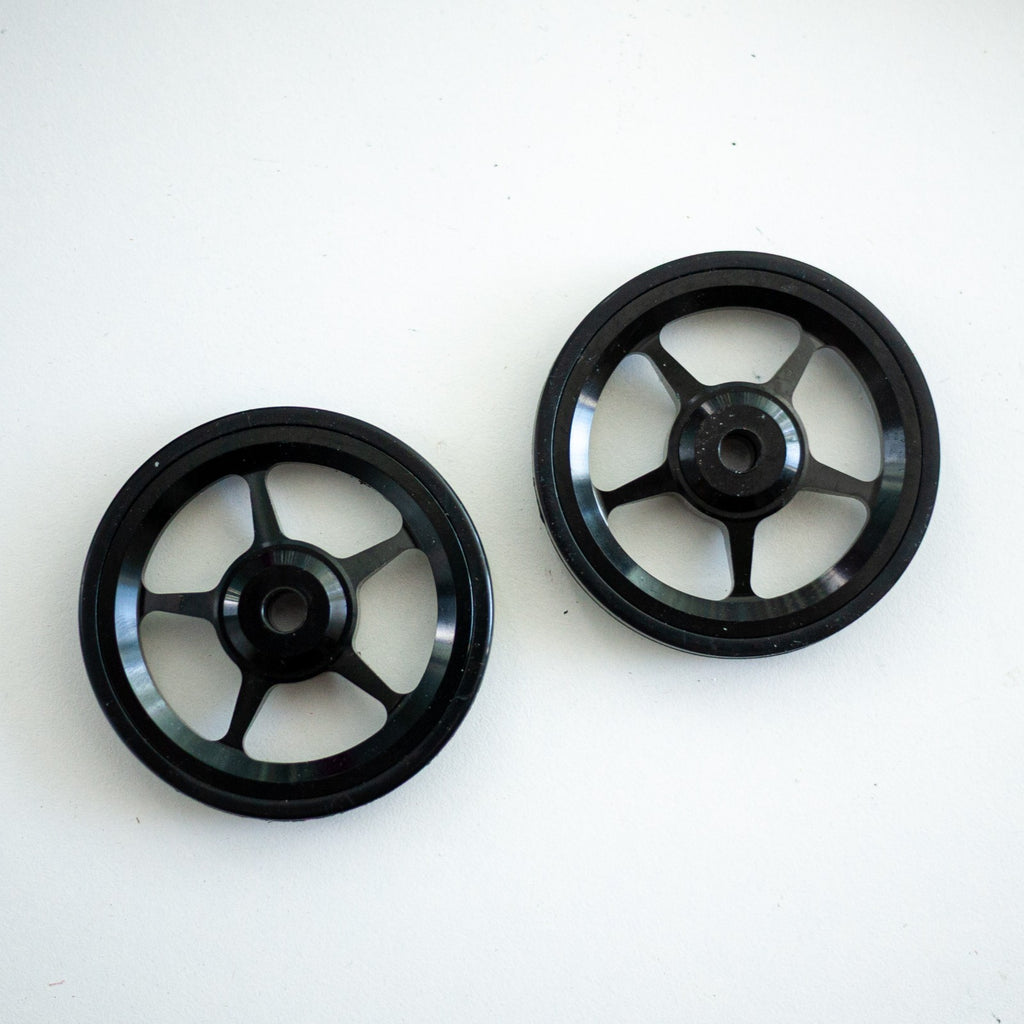 UK SELLER - For Brompton Pair Superlight Easy Alloy Black Wheels & Bolts