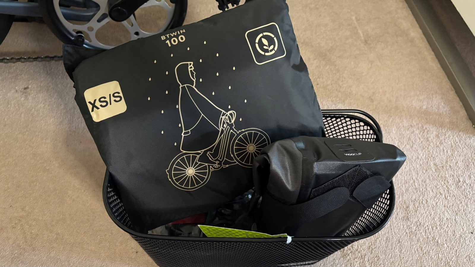 Decathlon B'Twin Folding Bike, with accessories