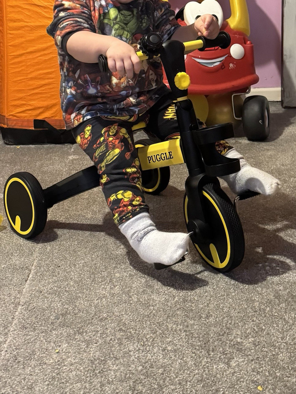 Puggle folding 3 in 1 travel trike with parent handle 18 months-5 years
