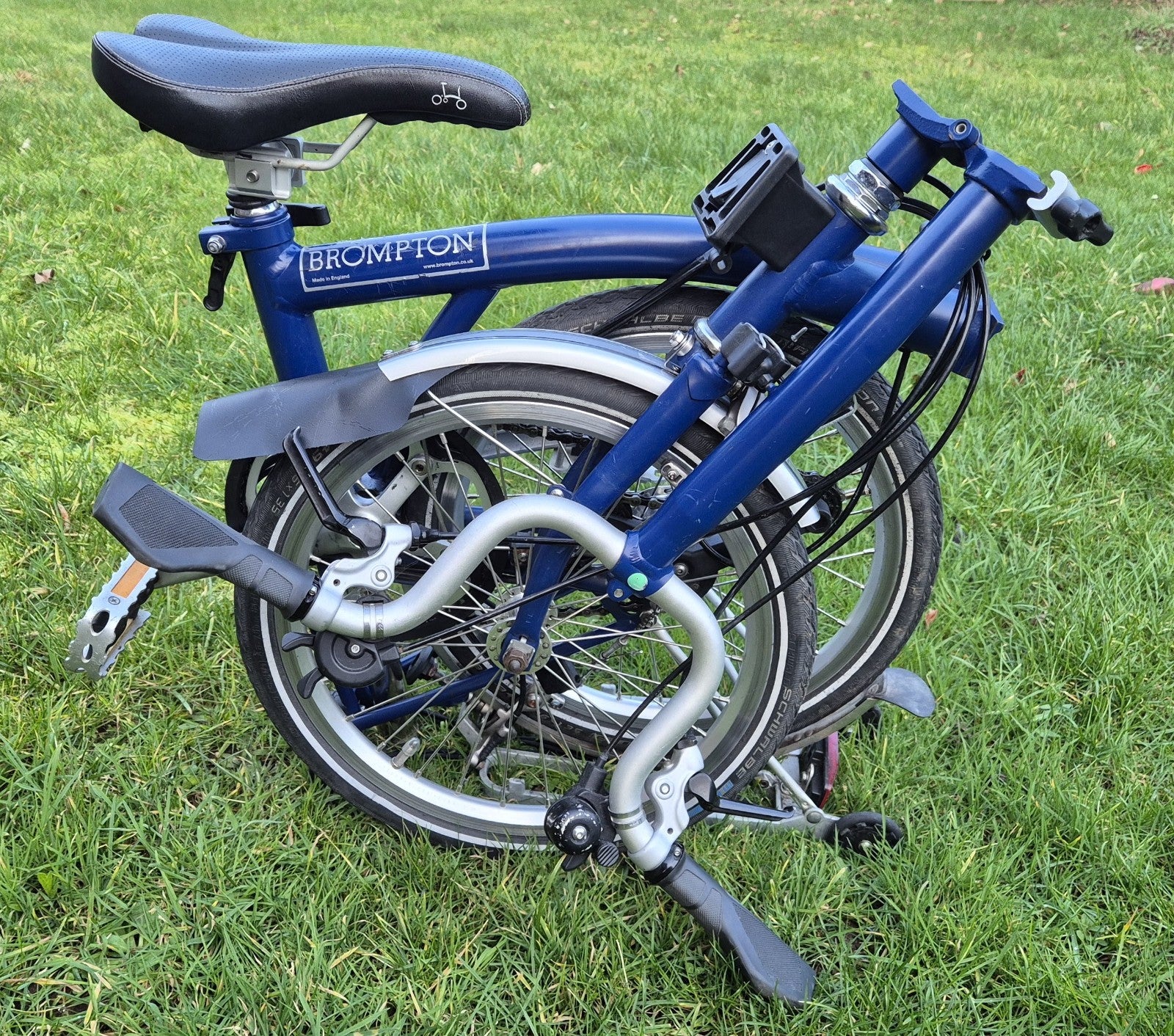 Brompton H6R 2013, Blue, six gears with front and rear rack