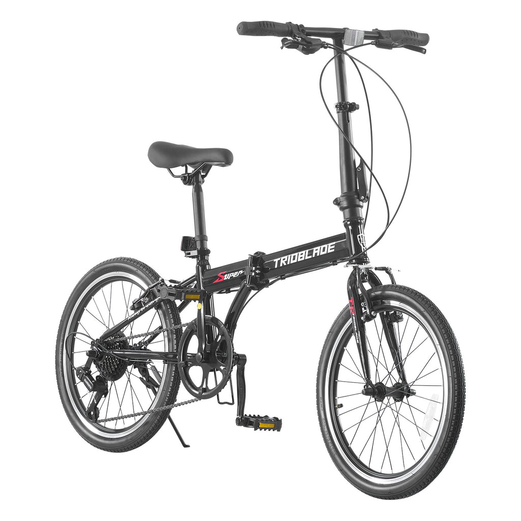 Folding Bike 20'' Wheel Foldable Bike 7-Speed City Bike Portable Bike Men Women