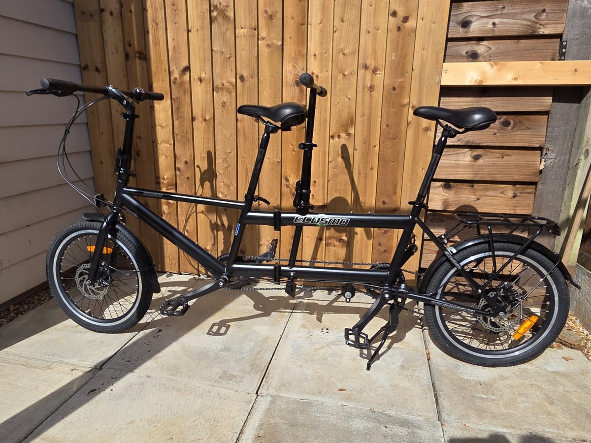 Ecosmo Folding Tandem Bicycle  20" Wheel 7SP Shimano  DiscBrakes 23kg-20TF01W-N