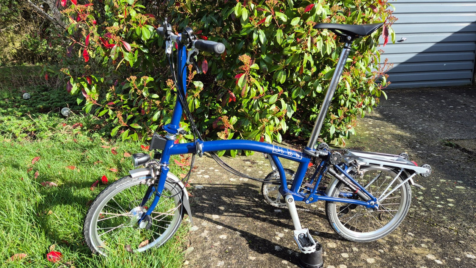 Cobalt Blue Brompton S6R - Rack & Hub Dynamo Lights - Excellent Condition!