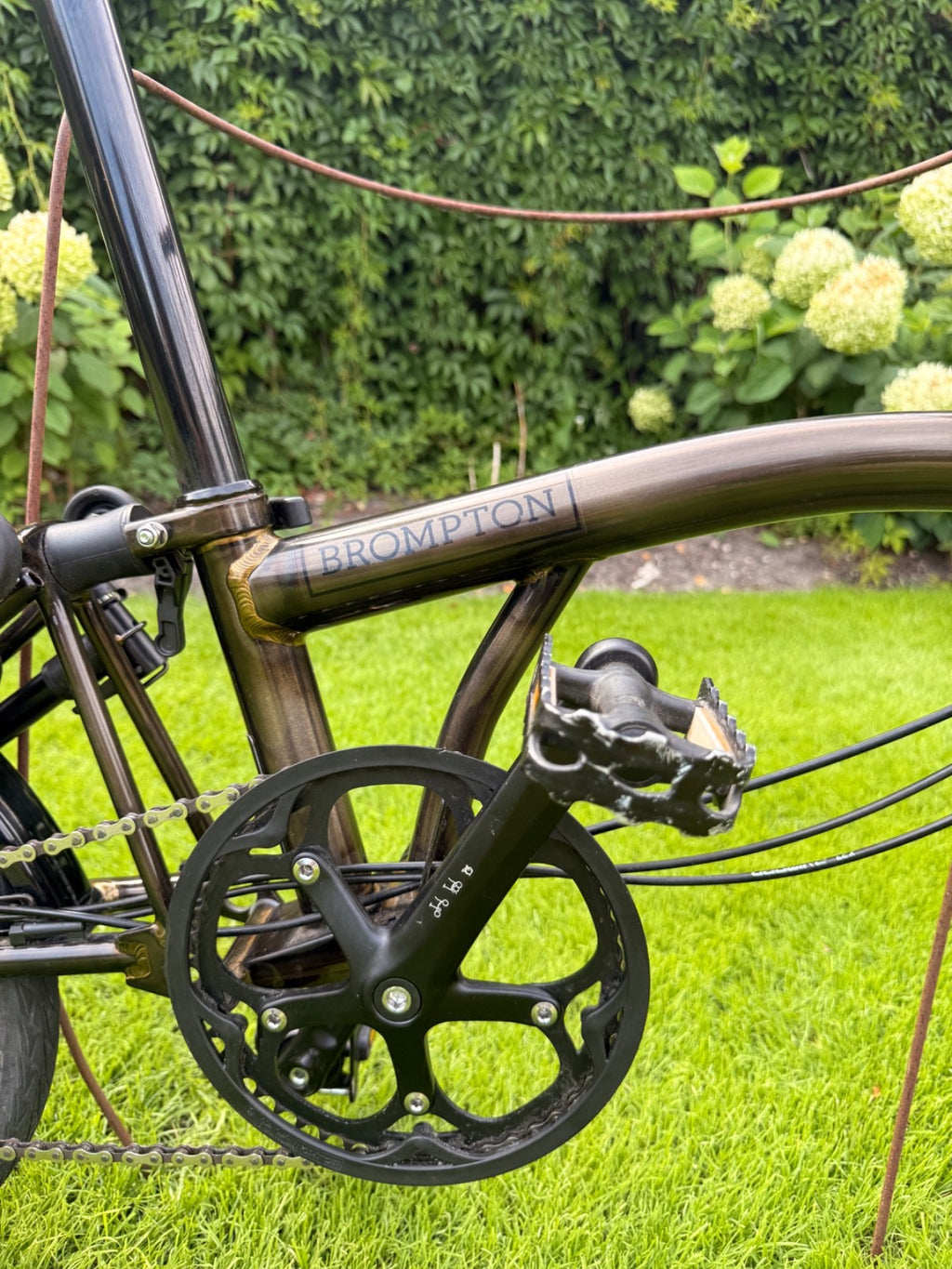 Brompton S6L Black Edition Black Lacquer 6 Speed Brooks B17 + Pump