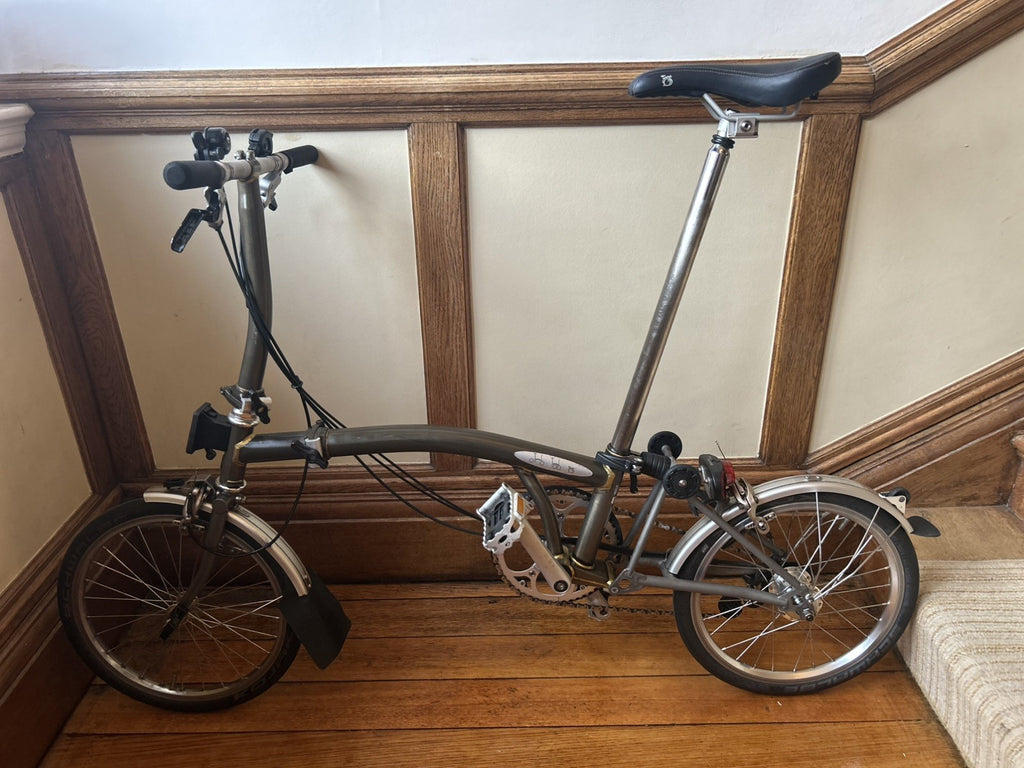 Brompton S6LX - 6 Speed Titanium & Steel Folding Bike - Raw Lacquer