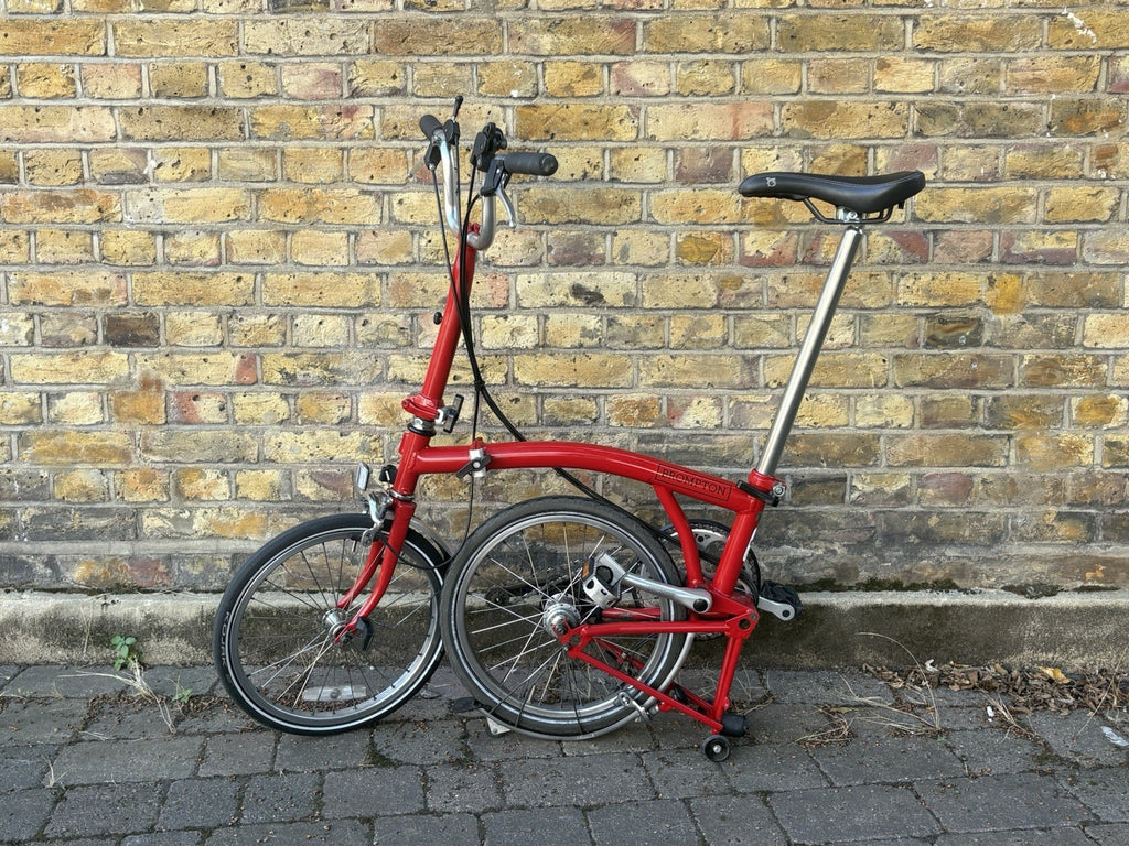 Brompton Folding Bike 2003, 6 Speed Red Good Condition With New Parts