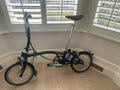 Brompton 2-Speed Black 2014 – Barely Used,  Brooks Saddle/Brompton/Barbour Bag