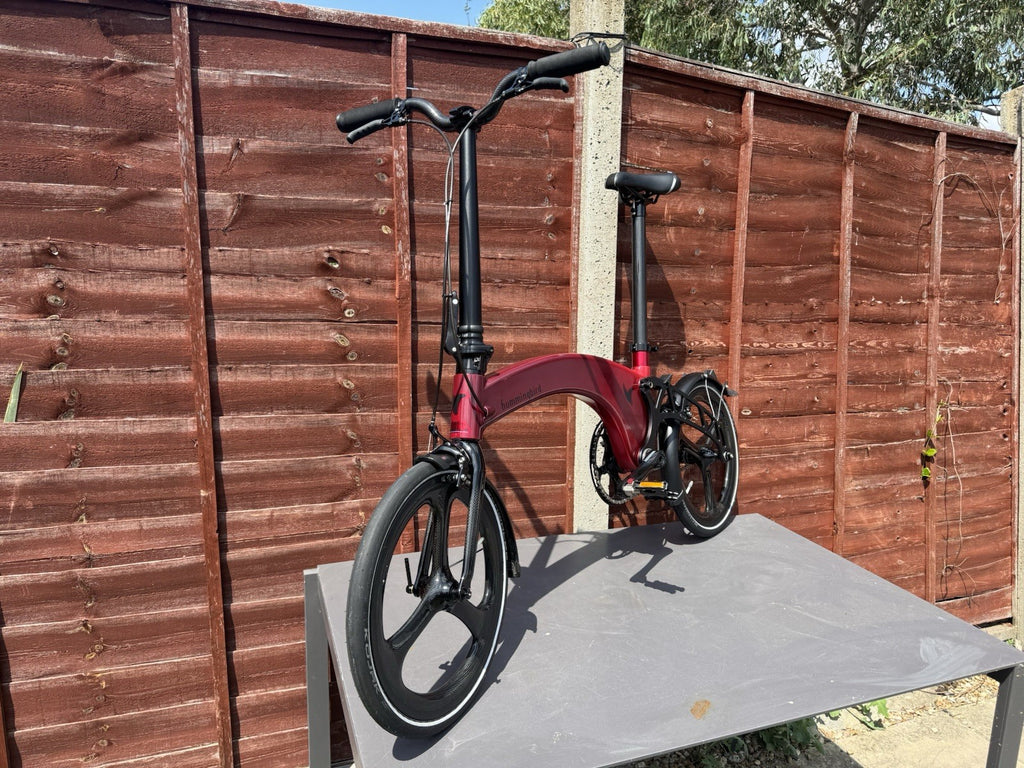 Hummingbird Prodrive Folding Bike Carbon Tri-Spokes mint condition+£174 CarryBag