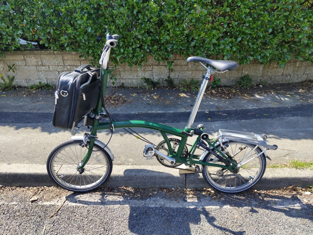 Brompton Folding Bike – 3 Speed – With Front Carrier Bag & Rack –Great Condition