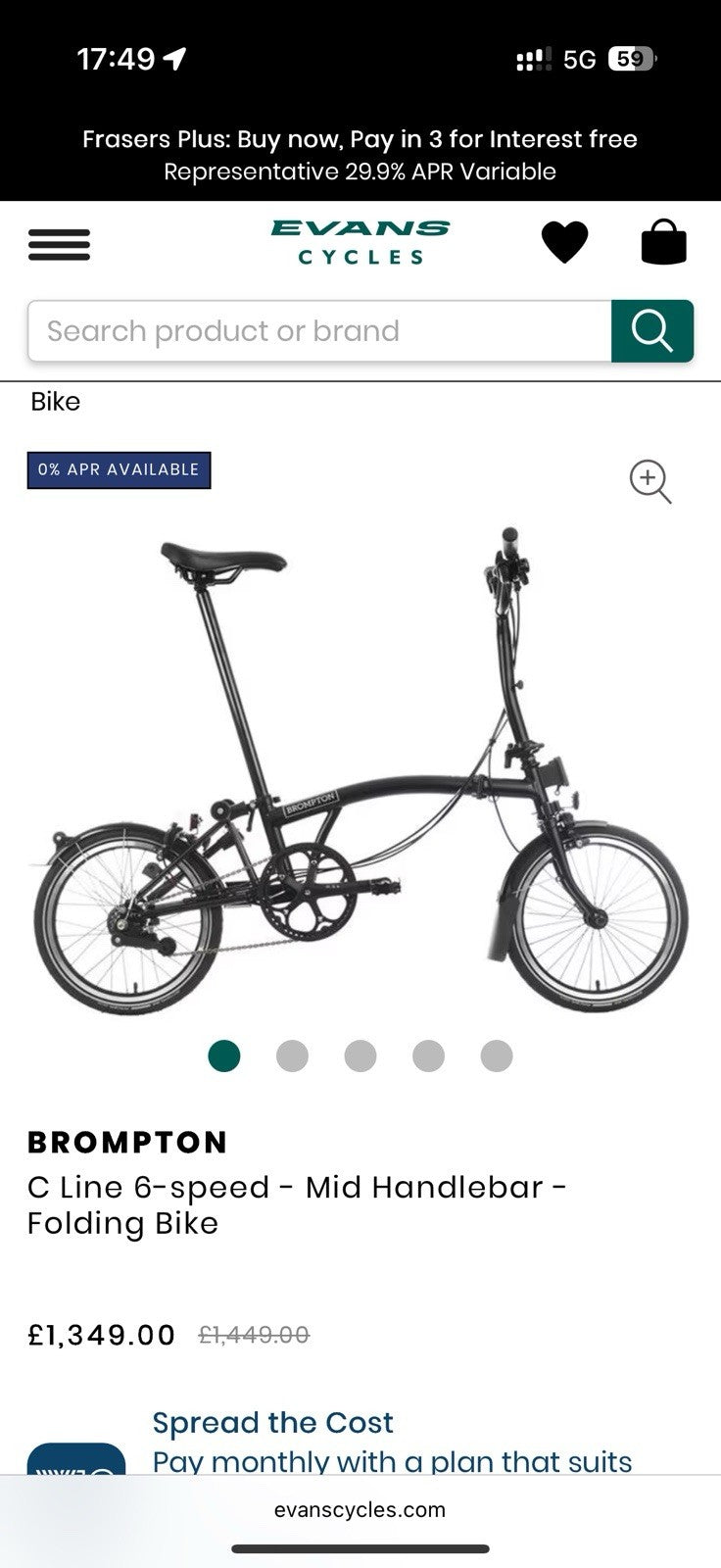 Brompton C Line 6 Speed Mid Handle Bars Brand New Boxed And Sealed.