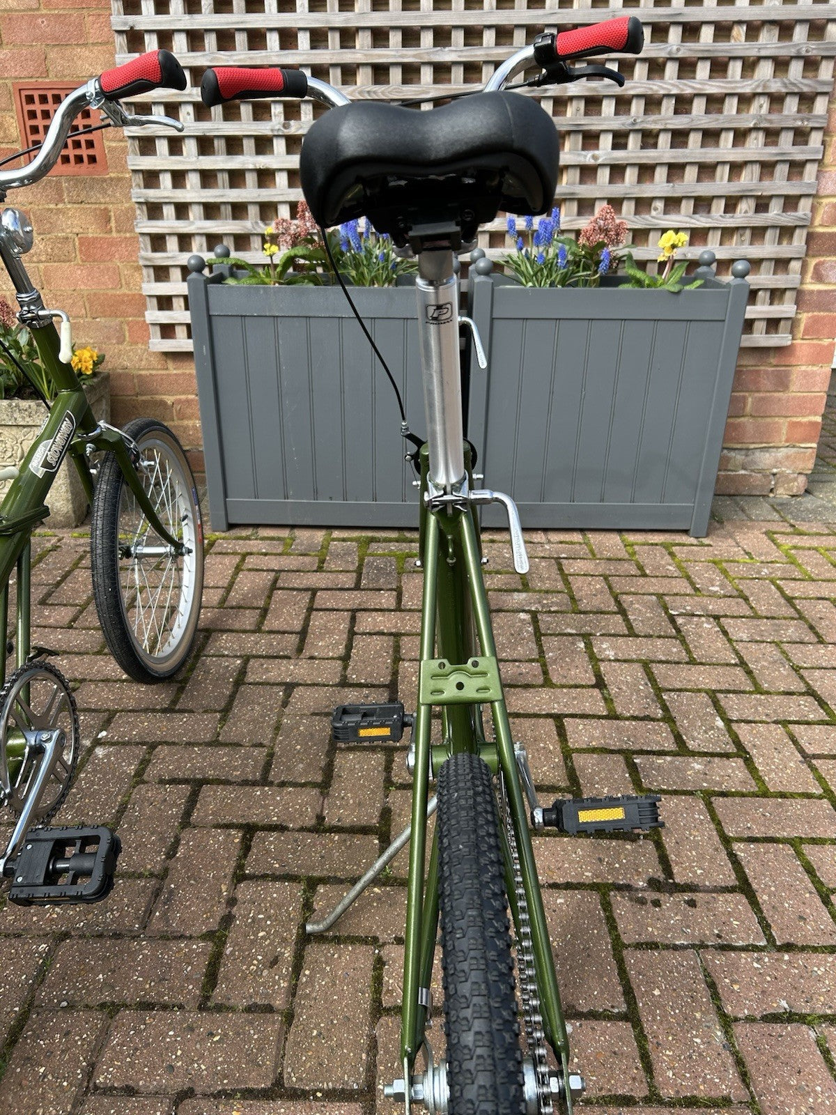 Pair of Customised Retro Nottingham-built Steel Raleigh Stowaway Folding Bikes