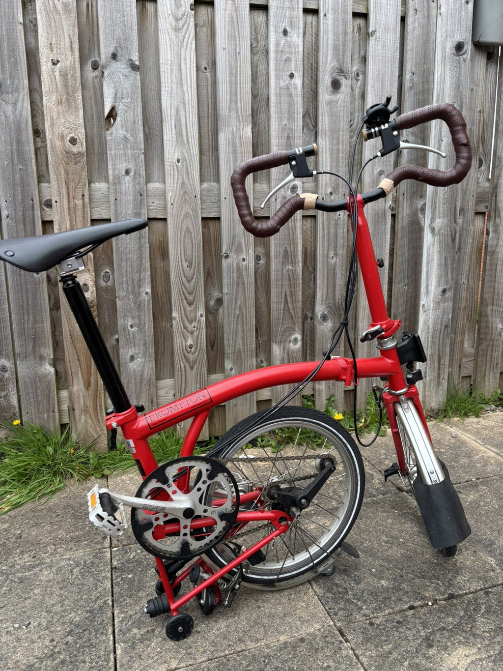 Brompton 2006 M3L Folding Bicycle 3-Speed in Red with many accessories