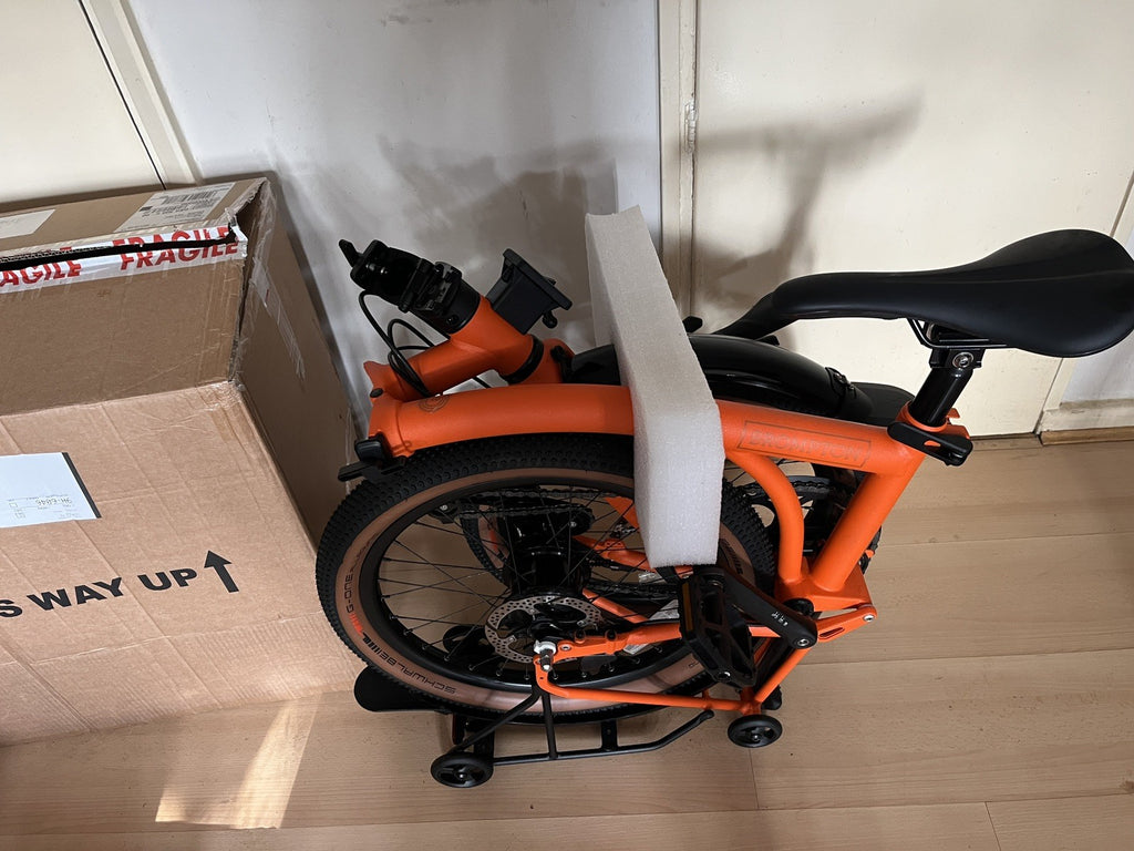 Brompton G Line Adventure Orange w Mudguards and Rack 8 Speed, Large