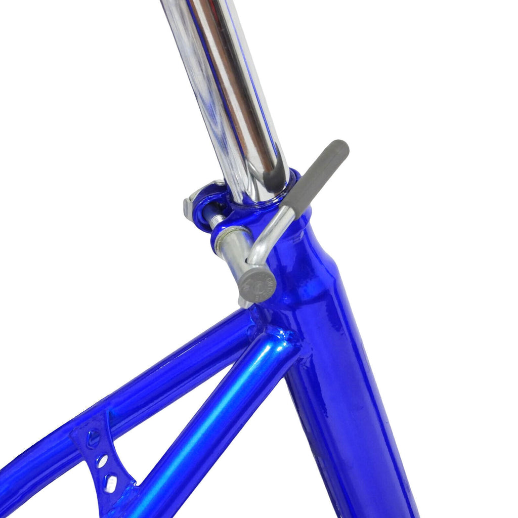 With Basket Blue UK 24 Inch Adult Trike Tricycle Foldable 3 Wheel Bike 7-Speed