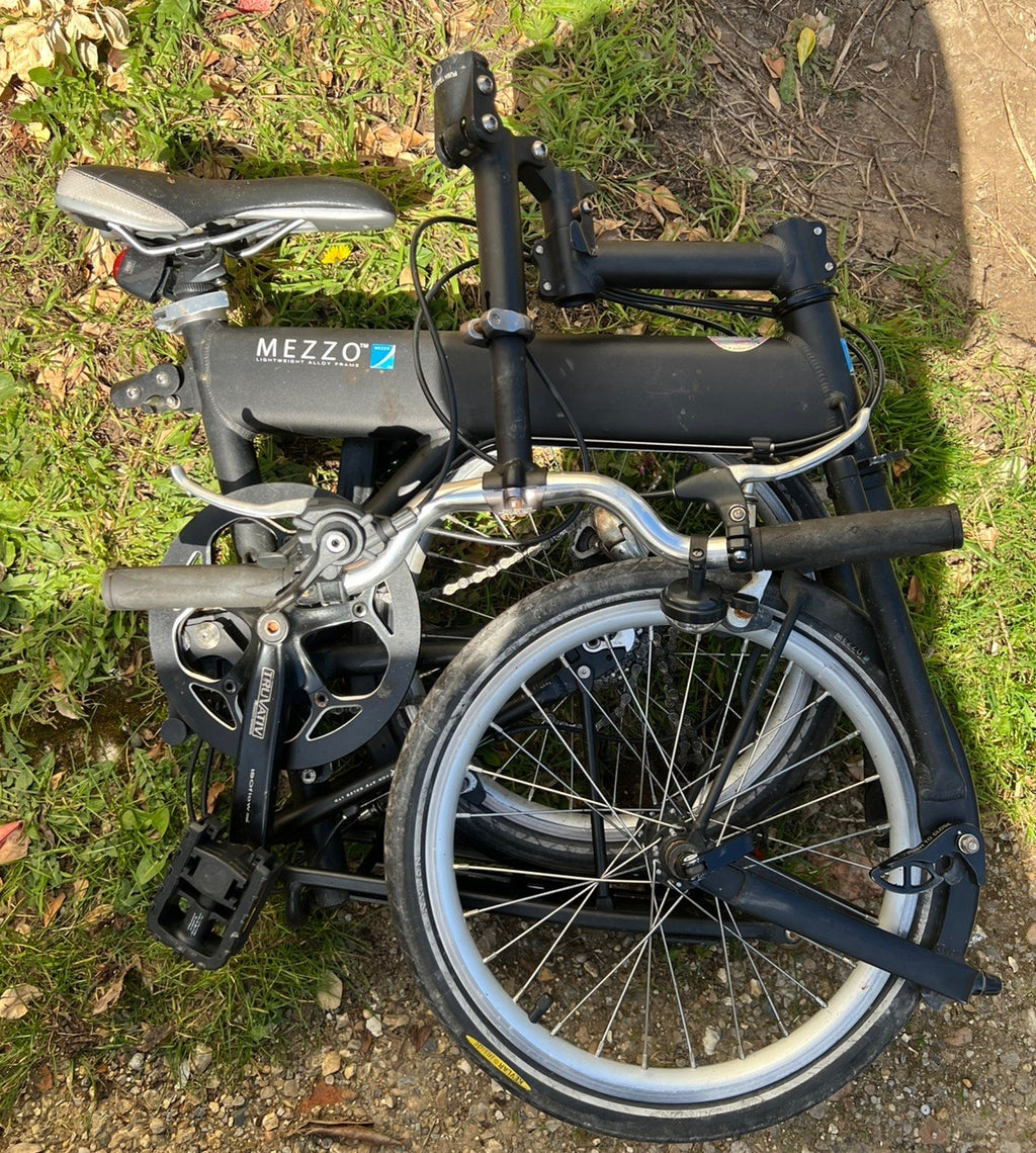 MEZZO FOLDING BIKE BICYCLE D9 BLACK LIGHTWEIGHT BAG COMUTING RACK BAG ALUMINIUM