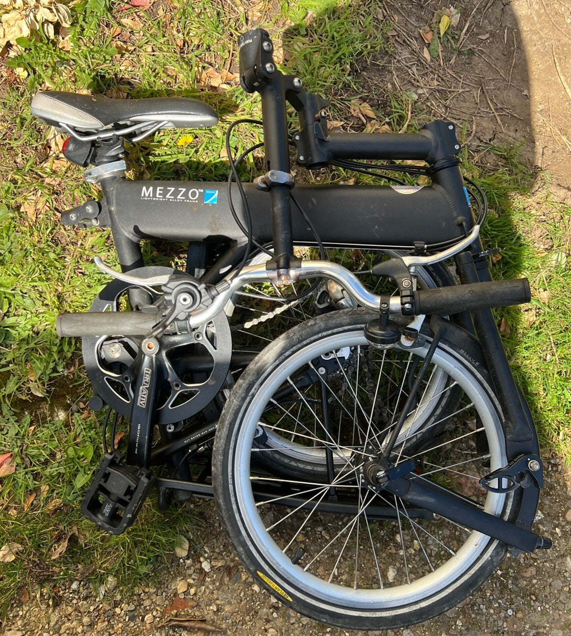 MEZZO FOLDING BIKE BICYCLE D9 BLACK LIGHTWEIGHT BAG COMUTING RACK BAG ALUMINIUM