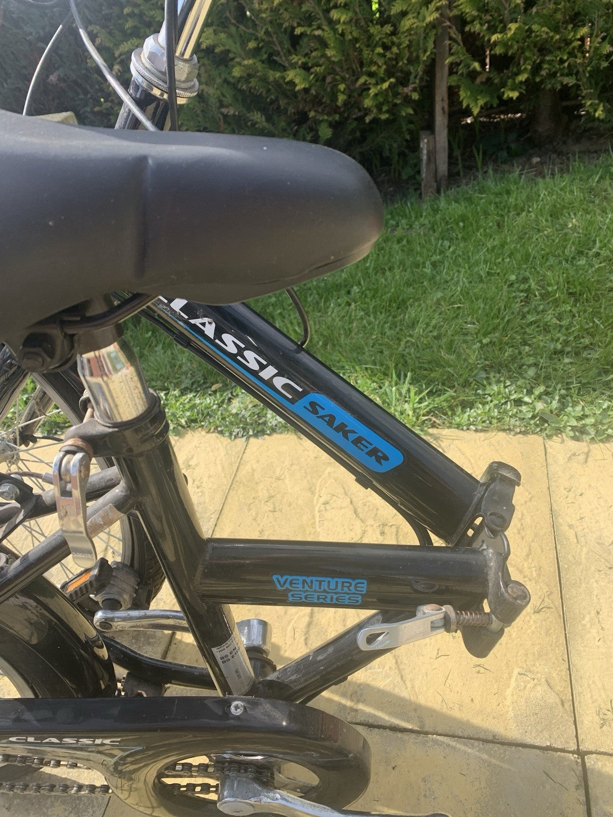Pair of Folding Bikes Saker classic 13.5ins frame And 20ins Wheels Black