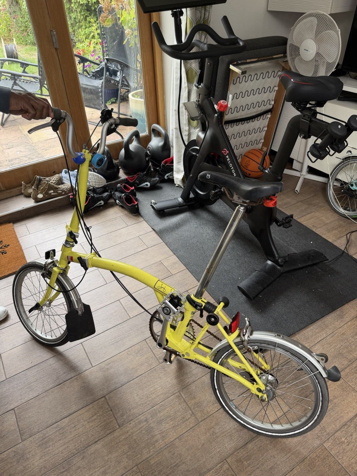 Brompton Yellow Folding Bike 16in 3-Speed Caliper Brakes Riser Bar