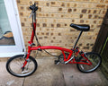 Vintage 2006 Brompton M3E Folding Bike - 3 Speed - Red - Classic M-Bars