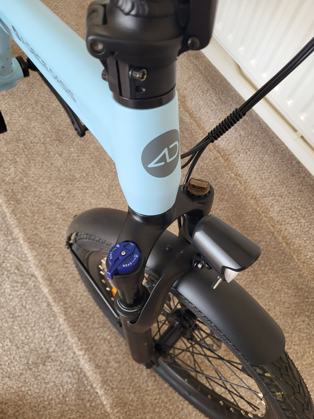 ADO AIR 20 Pro Bike Folding for Adults Bafang Motor Belt Drive Blue