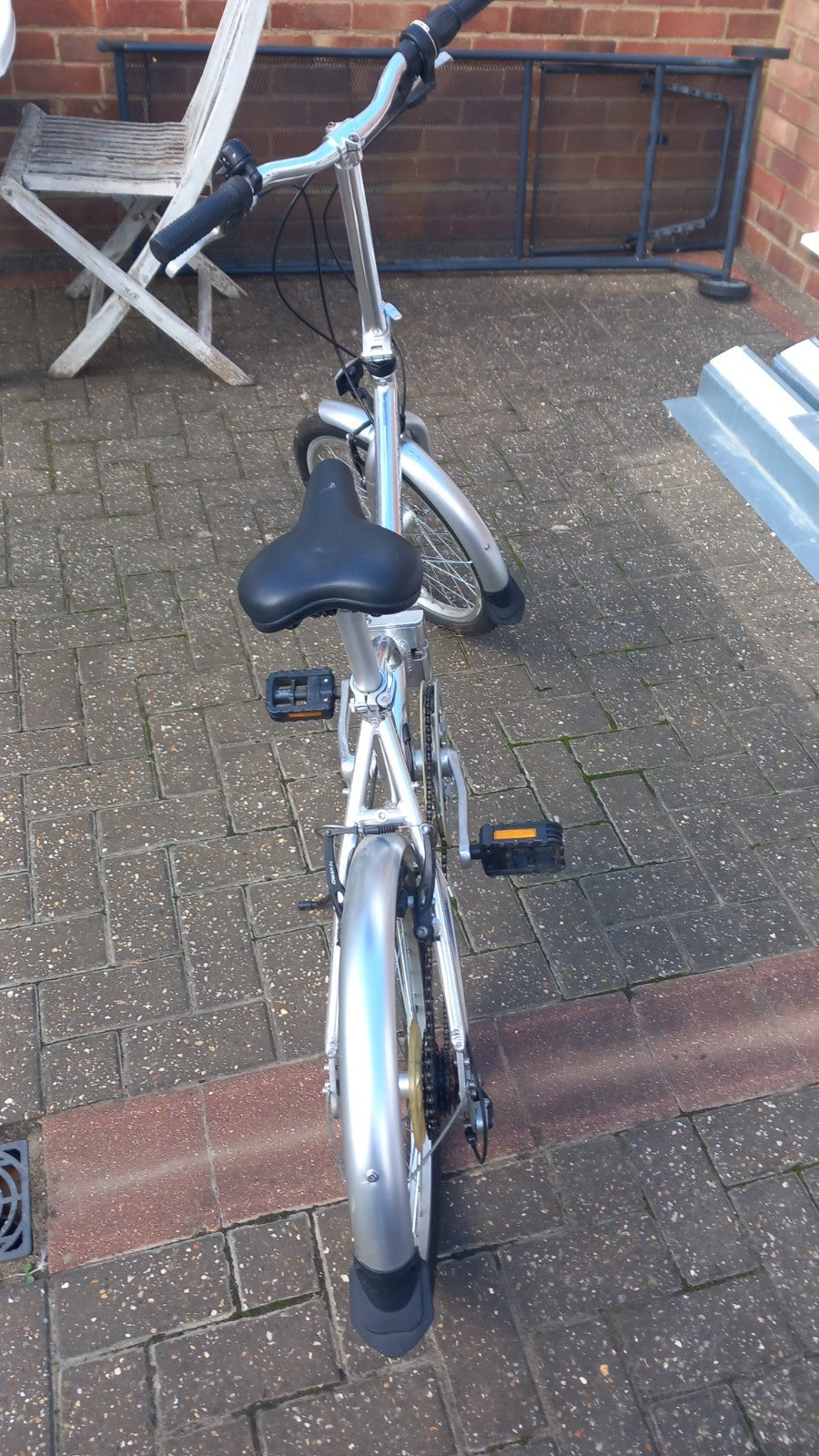 Holdsworth Lakeside Folding Bike, 20in Wheels, Silver, Unisex Adults,  35cm