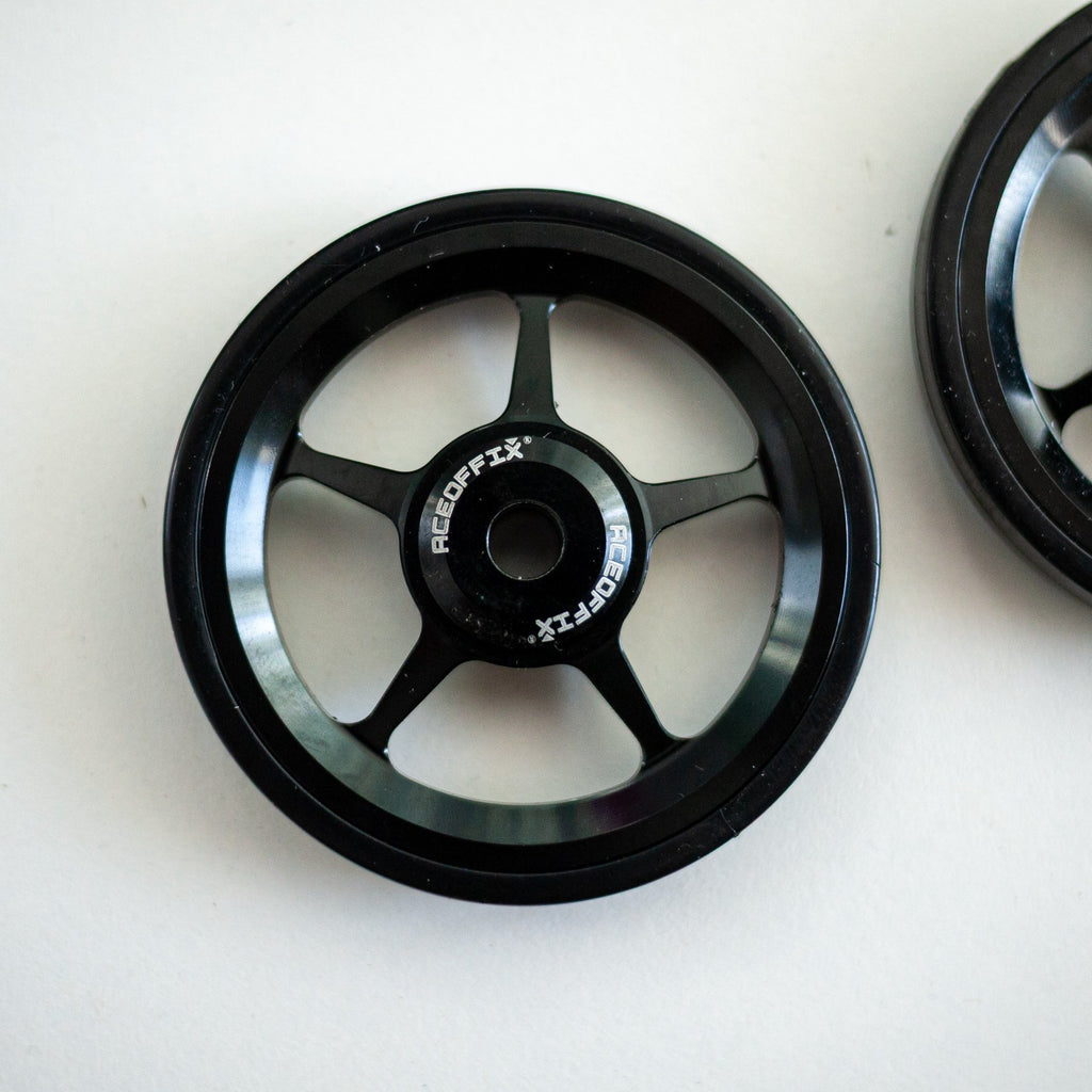 UK SELLER - For Brompton Pair Superlight Easy Alloy Black Wheels & Bolts