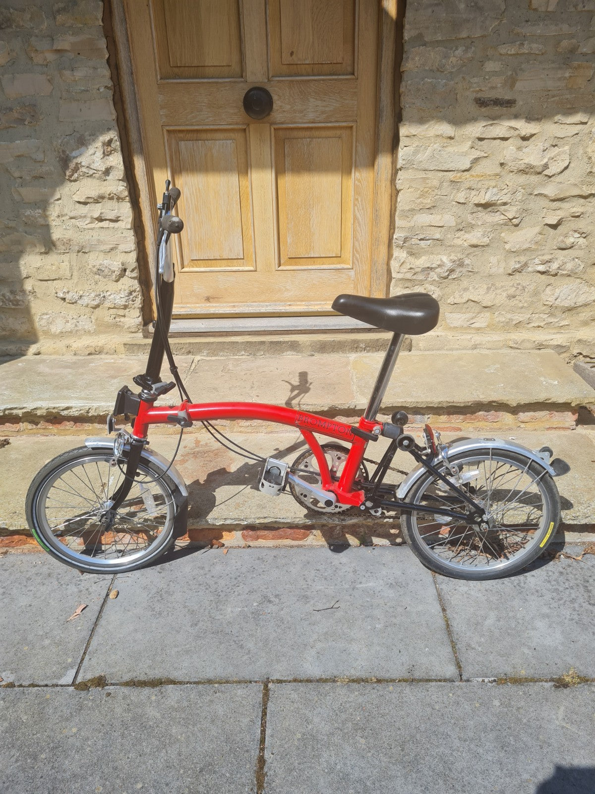 Brompton M3L Folding Bike Red and black