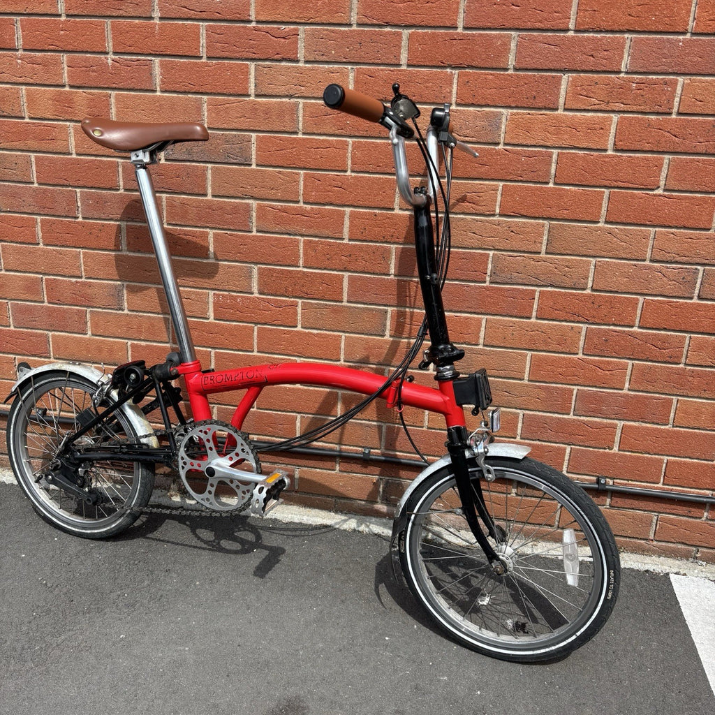 Brompton 2002 M6L Red 6 Speed BWR upgrade
