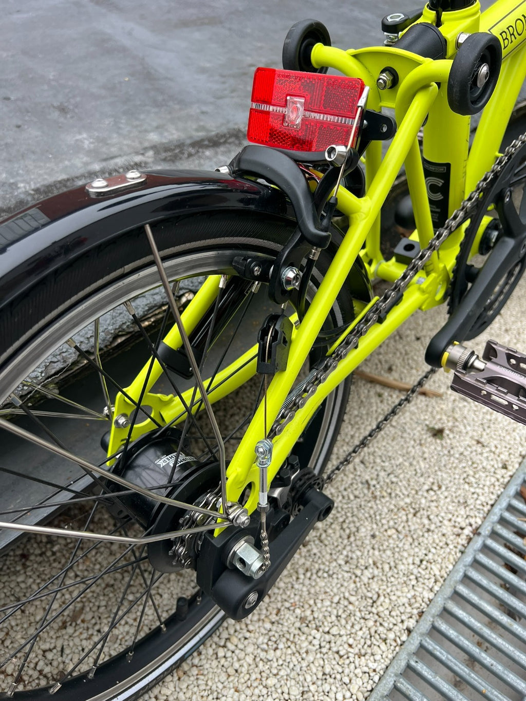 Brompton C Line 6 Speed folding bicycle - Lime green 2023 with extras
