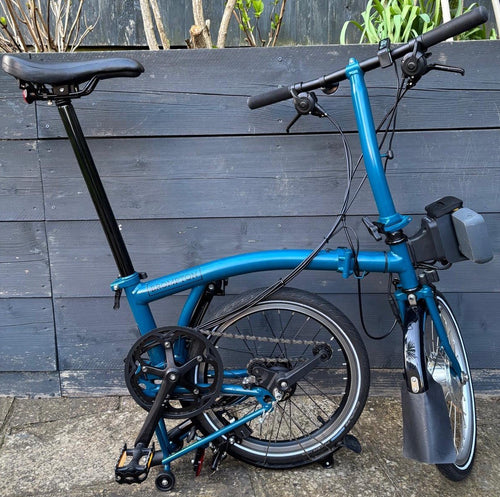 2023 Brompton C Line Urban M6L Folding Bicycle in Ocean Blue - Hardly Used