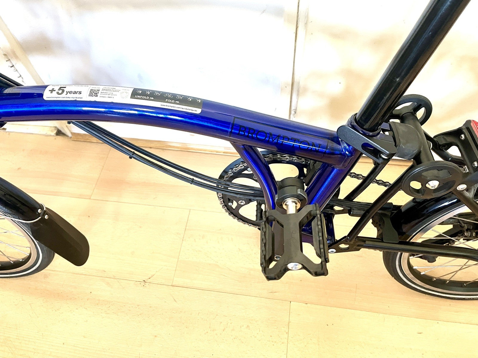 Brompton Electrc P Line 12 Speed M Folding Bike, Blue Lacquer 2025 EXC CONDITION
