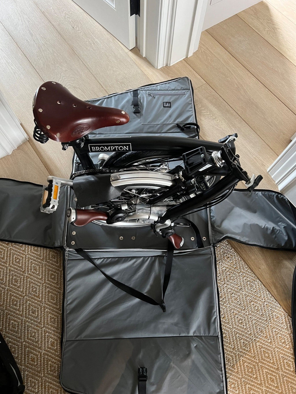 Black Brompton Folding Bike - 2019 M-Type, 6-Speed - Excellent Condition