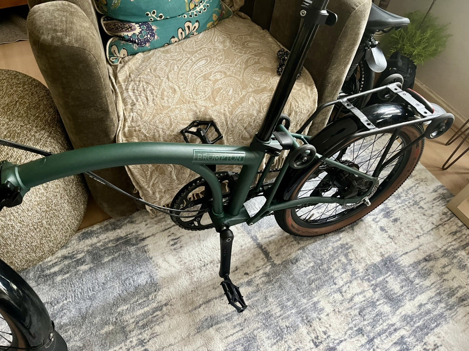 Brompton G Line, 8 speed w Roller Rack - Forest Green - Size Medium