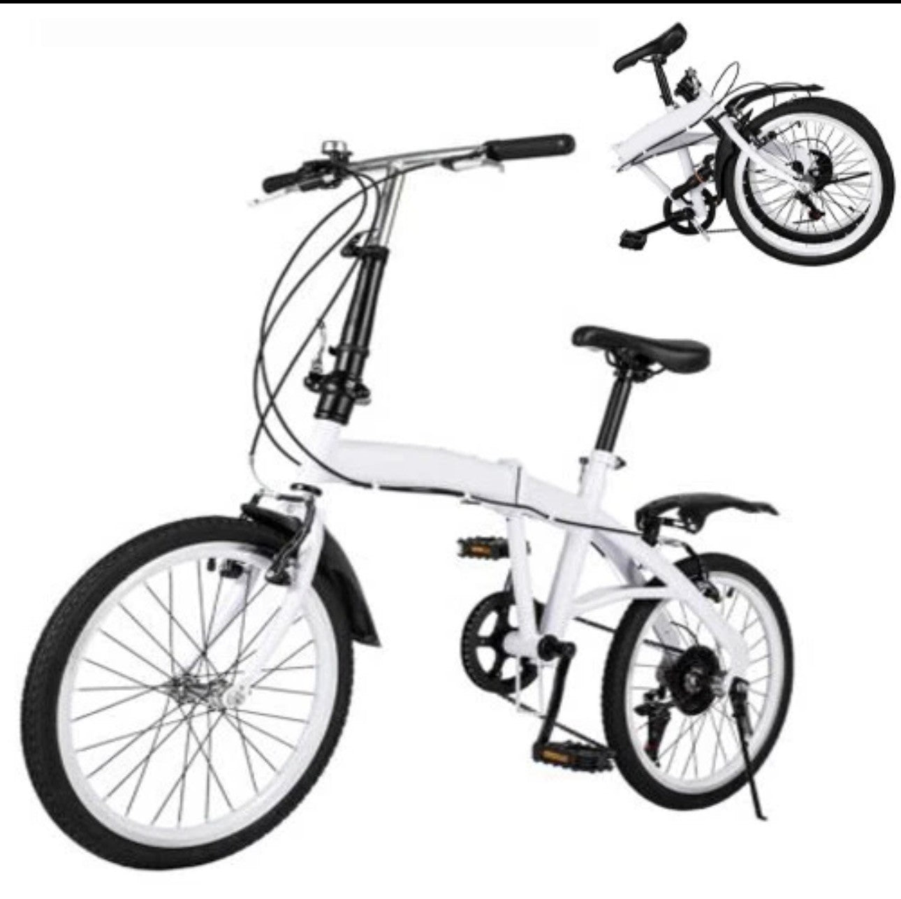 20" Folding Bike Adults Bicycle Adjustable Speed Alloy Bicycle Folding City Bike