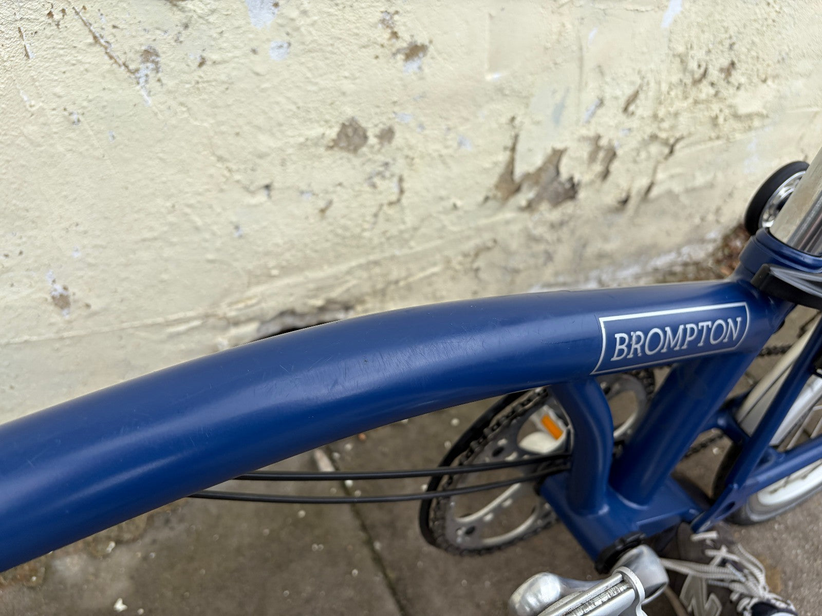 Brompton M3L folding bike 3 speed in two-tone blue