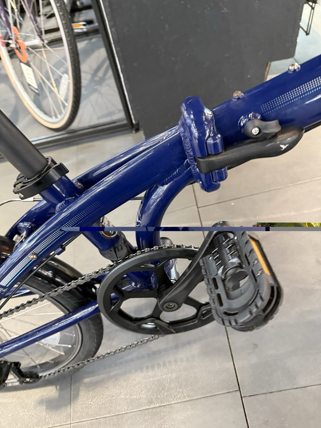 Tern 20in Folding Bike Blue 7-Speed Derailleur V-Brakes Mudguards Kickstand