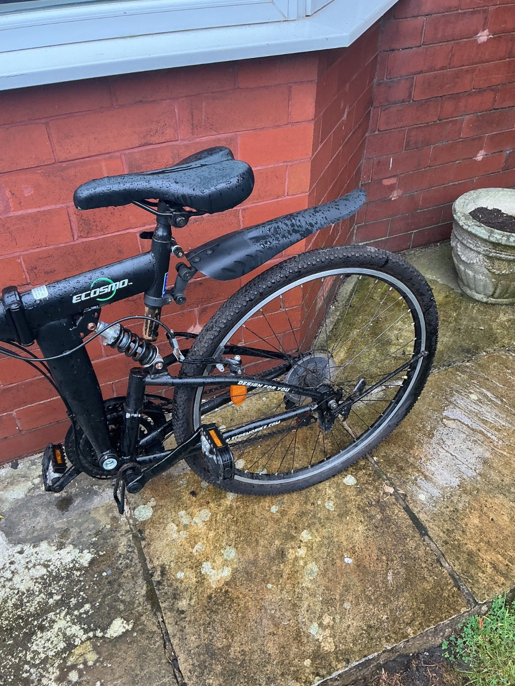 Ecosmo 26SF02BL 26 inch 21 Speeds Folding Mountain Bicycle - Black