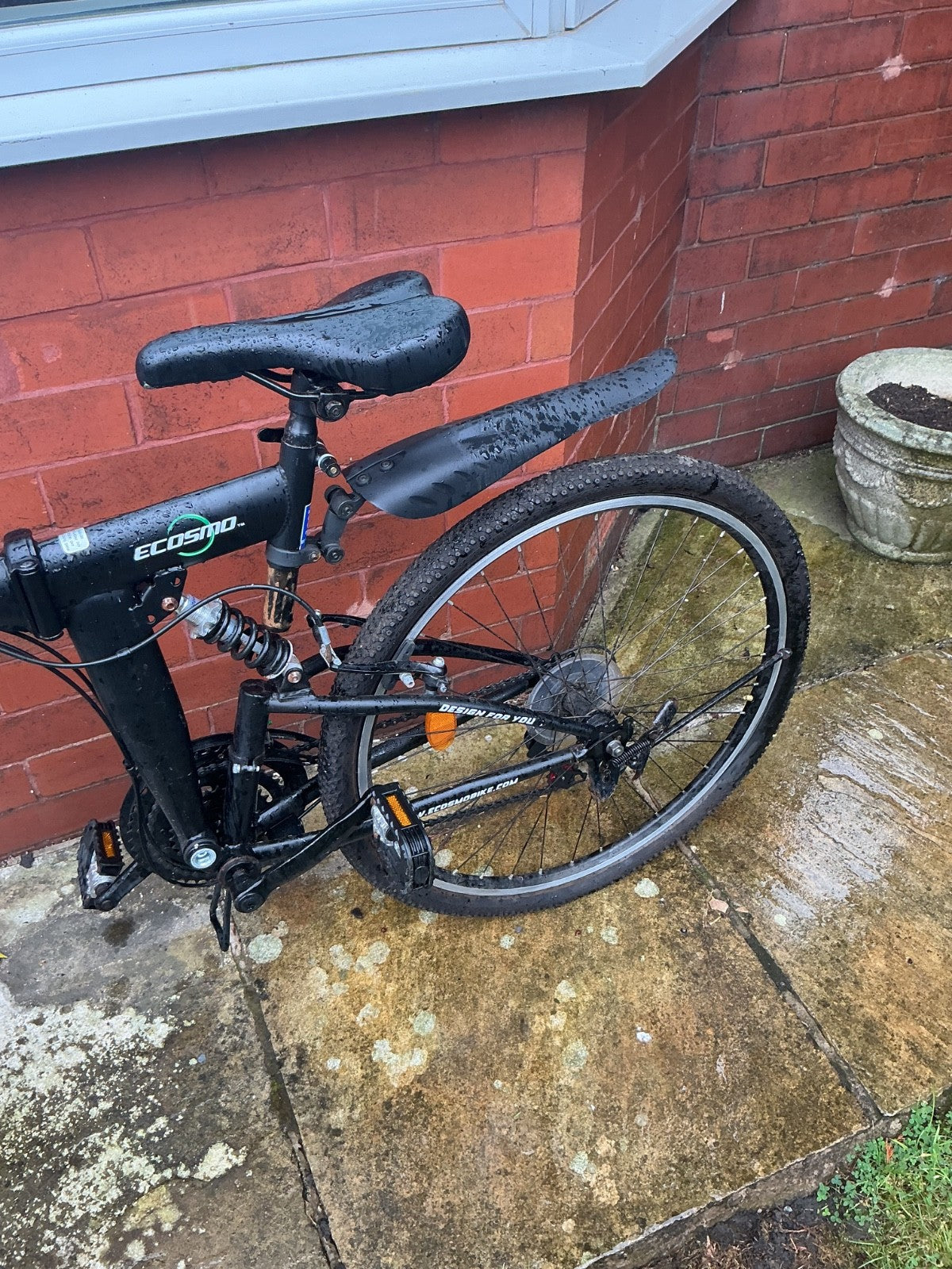 Ecosmo 26SF02BL 26 inch 21 Speeds Folding Mountain Bicycle - Black