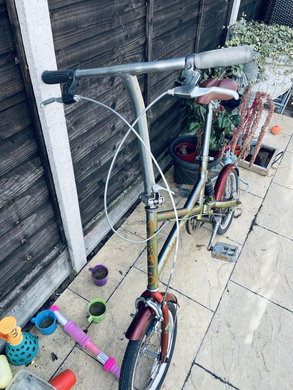 Ammaco Zig Zag Commuter Folding Bike Vintage Bicycle