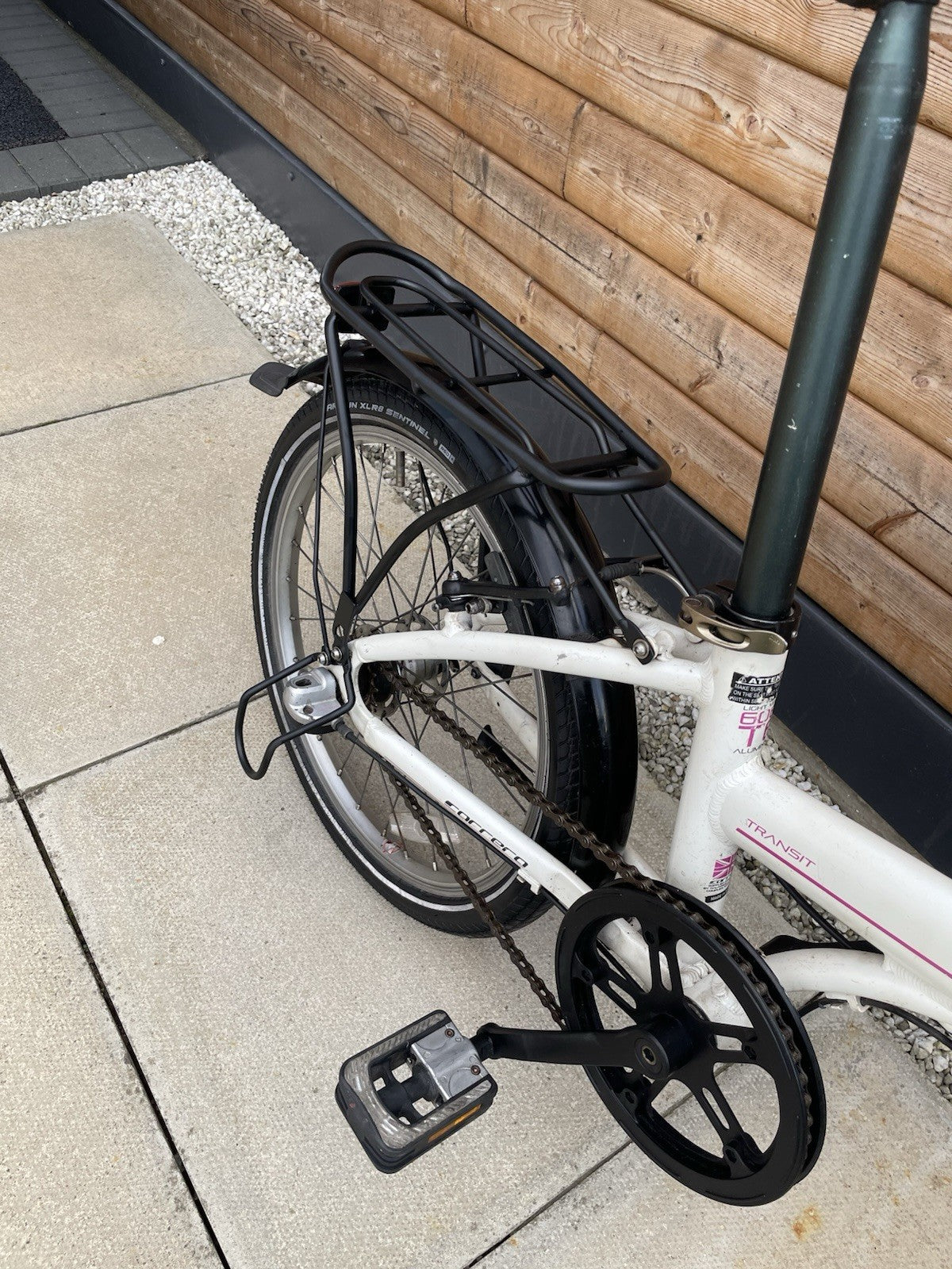 Carrera Transit 20in Folding Bike 3-Speed Hub Gears Rear Rack Mudguards