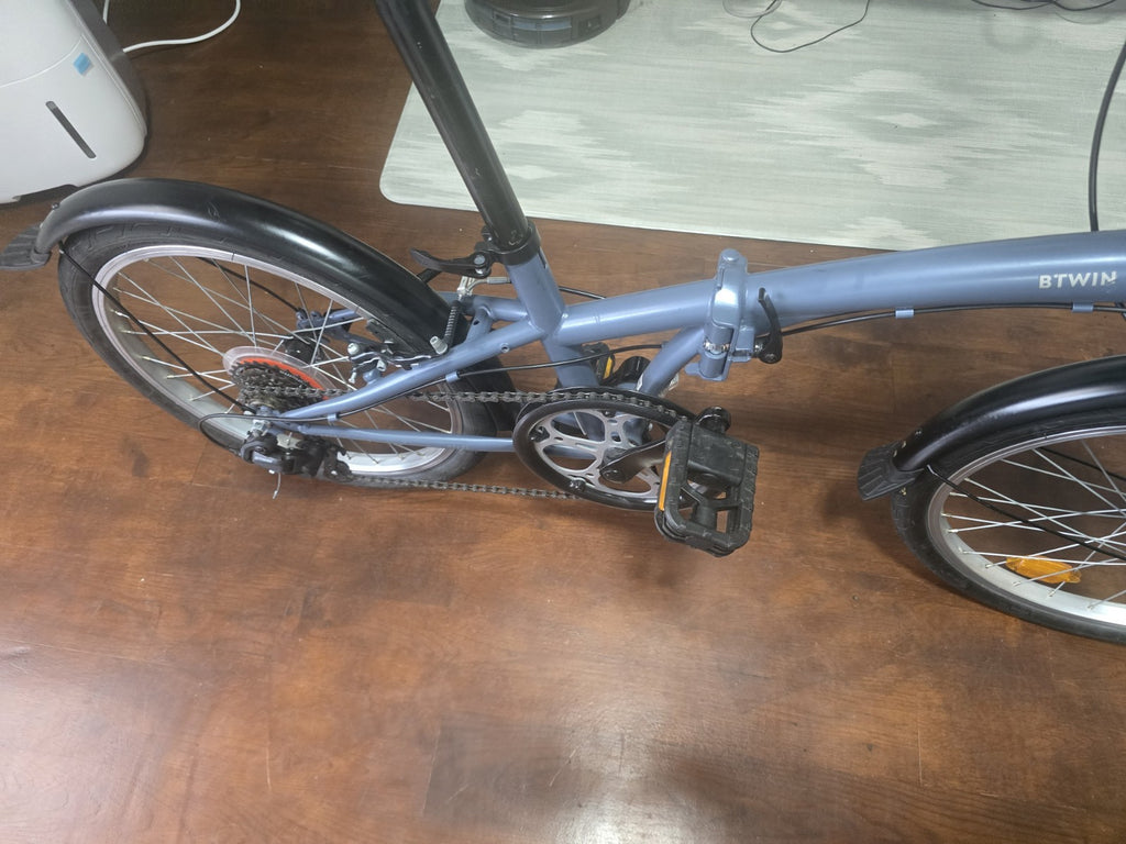 BTWIN Tilt 120 Grey Folding Bike - collection from LS10 OR KT1