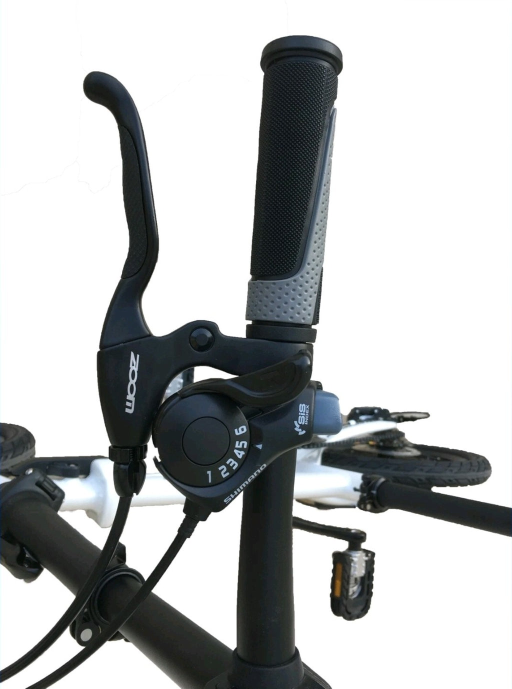 Folding Bicycle Ecosmo 16" Wheel White Alloy 6SP Shimano Gear, Dual Disc-16AF02W