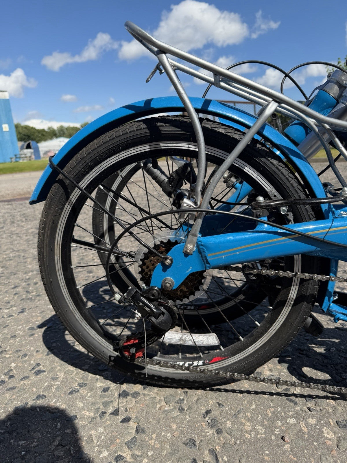WCI Folding Bike Unisex Shimano 6 Gears Blue New