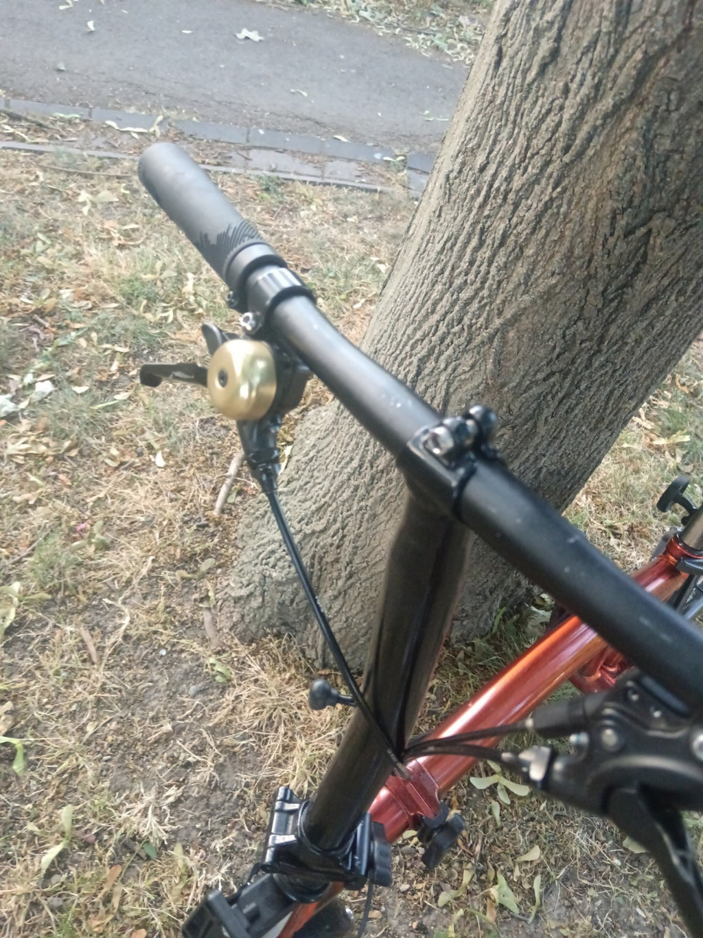Brompton S2L Folding Bike Flame  lacquer red Black edition.